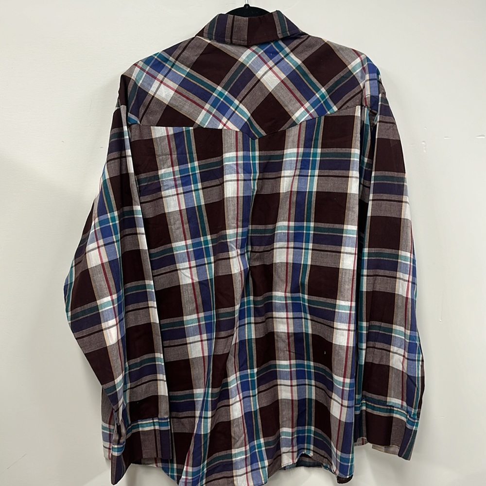 Ranchers western west plaid pearl snap shirt XXL - Picture 6 of 6